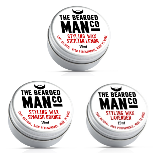 3 x 15g Tin Combo Moustache Wax