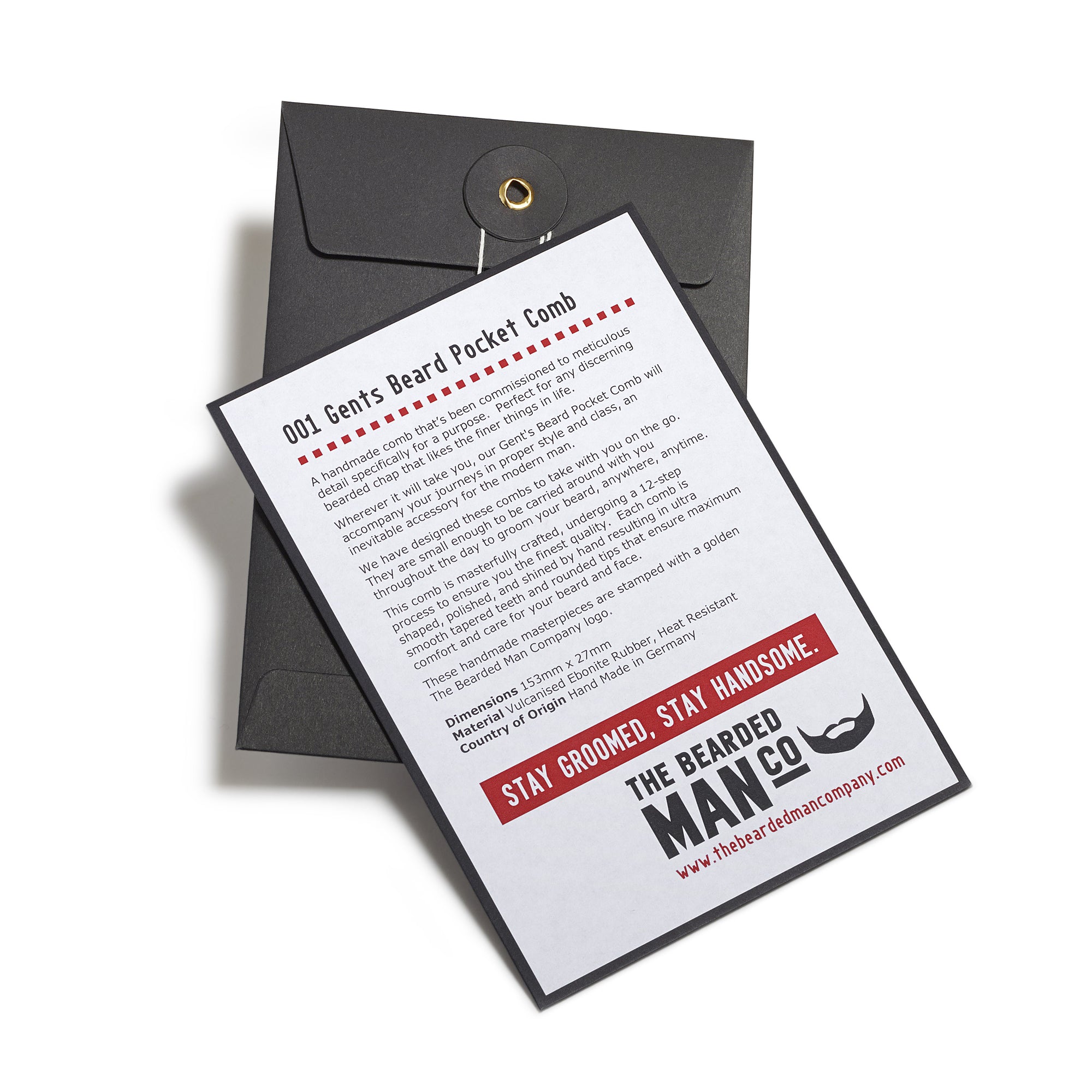 001 The Bearded Man Company Gents Beard Pocket Comb